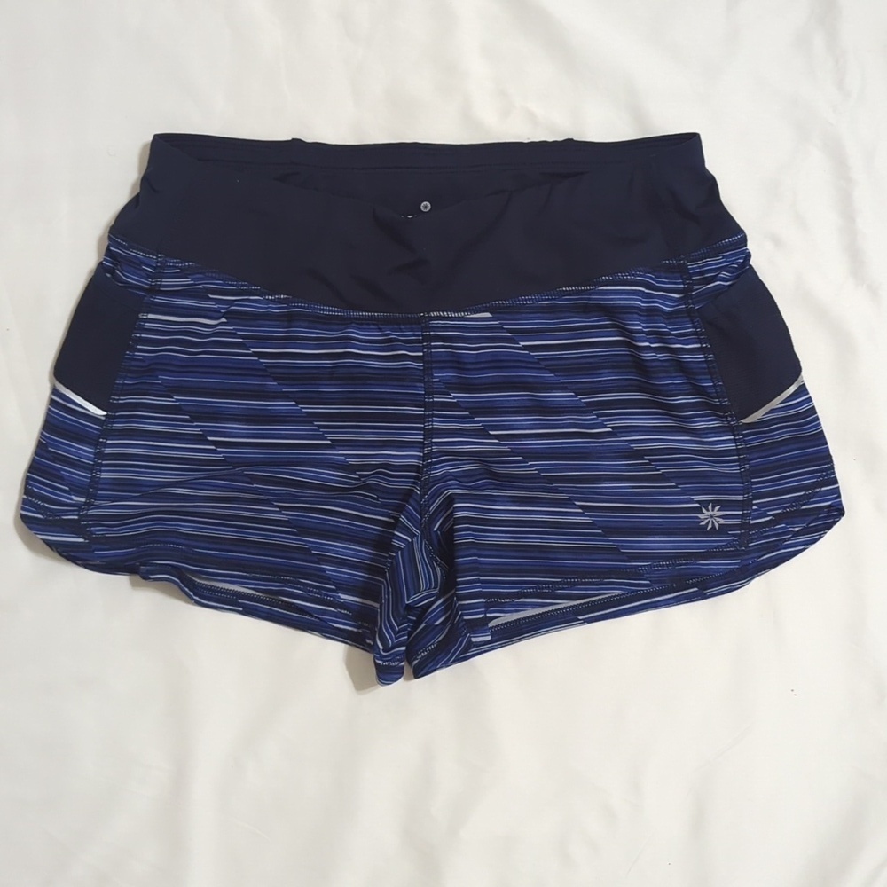 Athleta Ready Set Go 2 in 1 Shorts, Color Navy/Black Size S